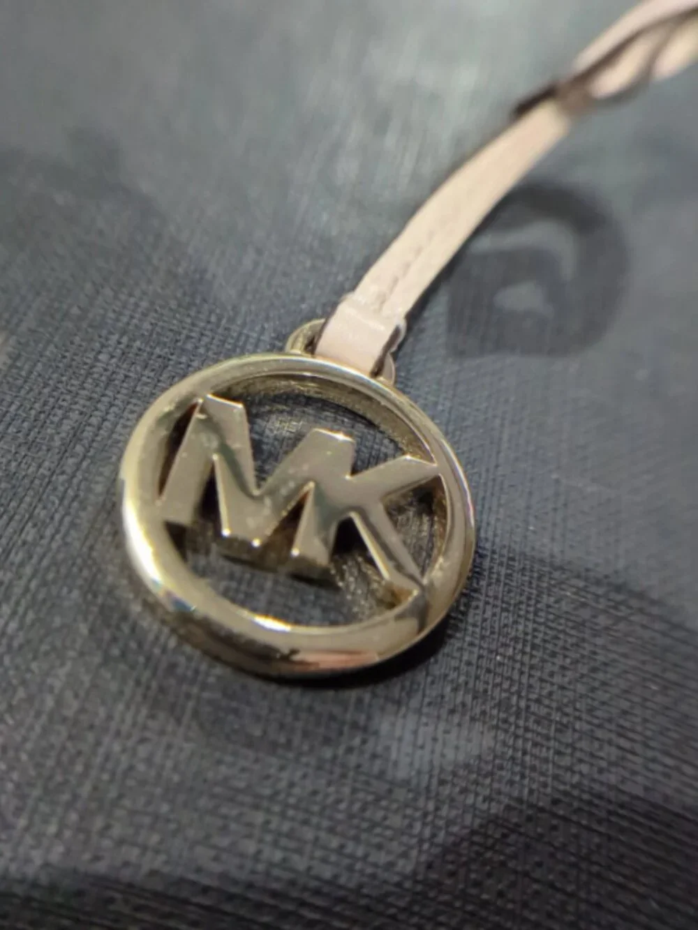 Michael Kors Bag Charm with Leather Strap Gold
